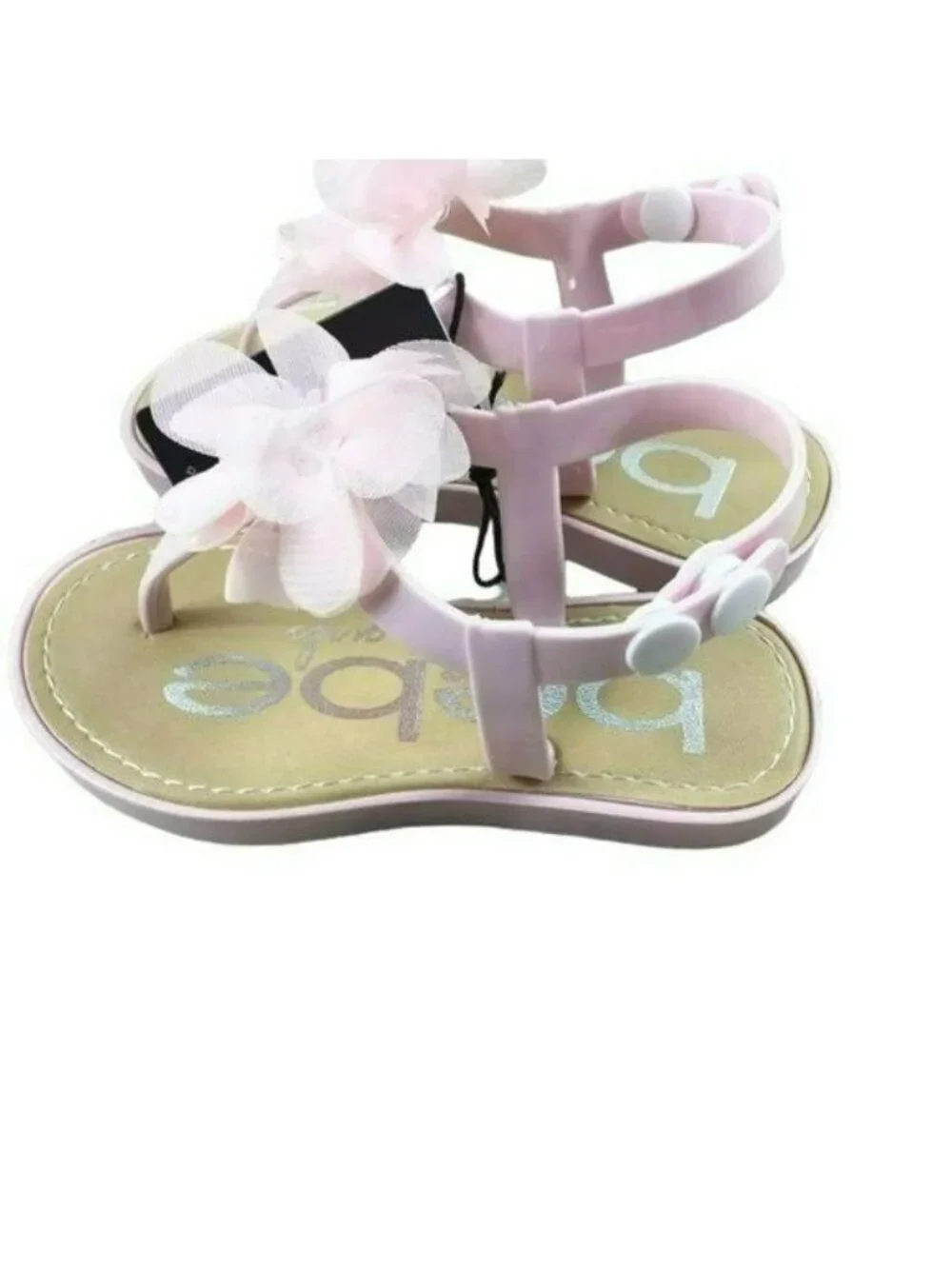 Bebe Shoes Pink Floral Jelly Sandal New Size 9/10